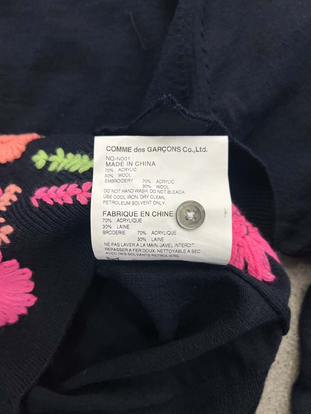 Comme des Garçons GIRL Flower Cardigan Sweater - S - Picture 6 of 6
